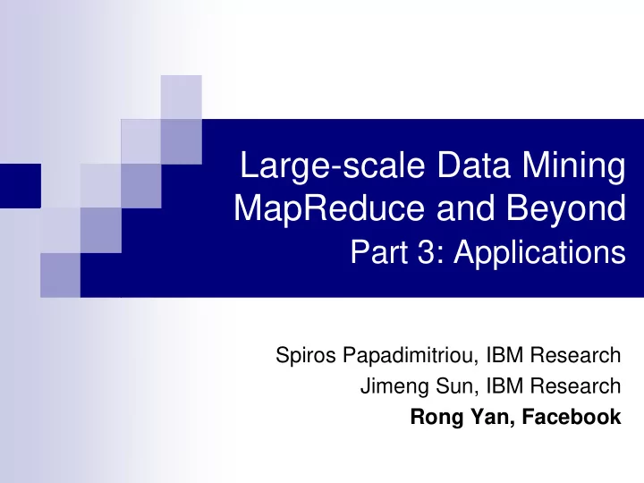 mapreduce and beyond