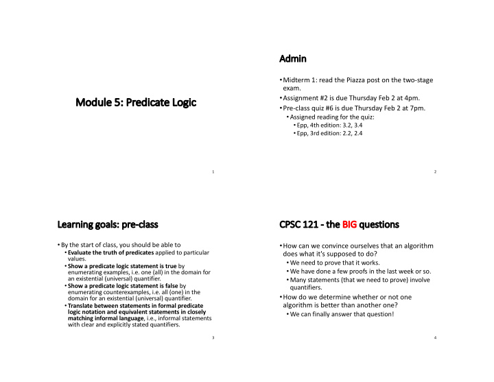 module le 5 5 p predic icate l logic ic