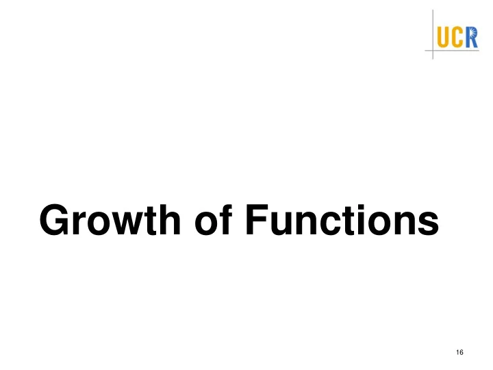 growth of functions