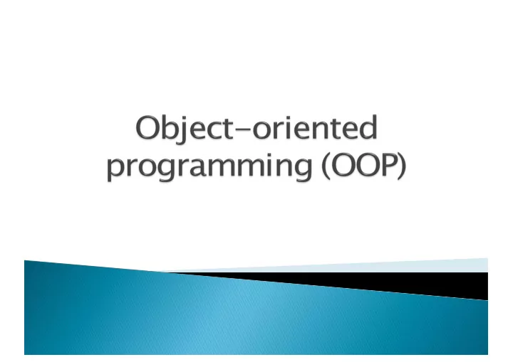everything is an object