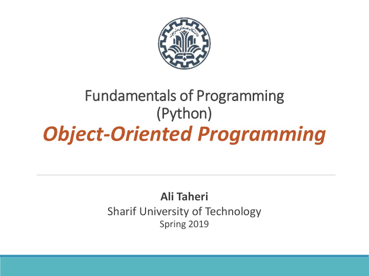 object oriented programming