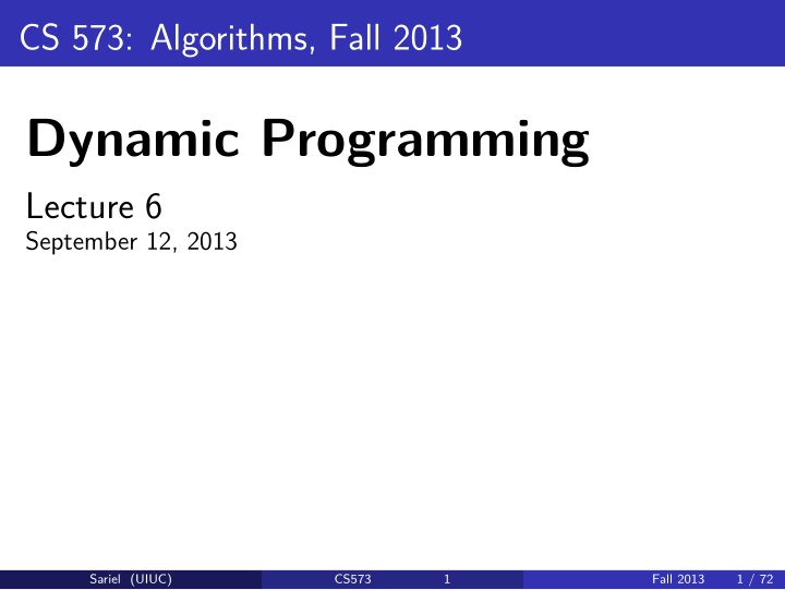 dynamic programming