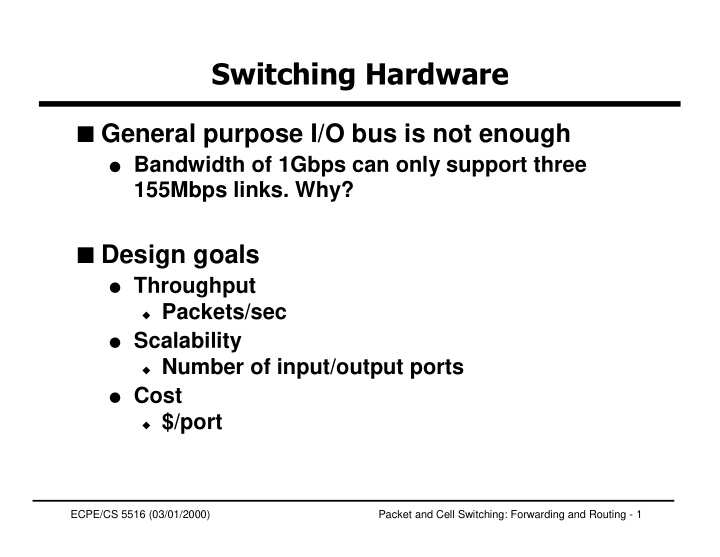 general purpose i o bus is not enough bandwidth of 1gbps