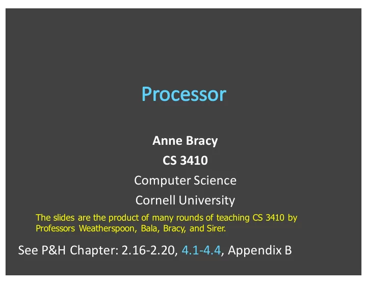 anne bracy cs 3410 computer science cornell university
