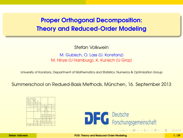 proper orthogonal decomposition theory and reduced order
