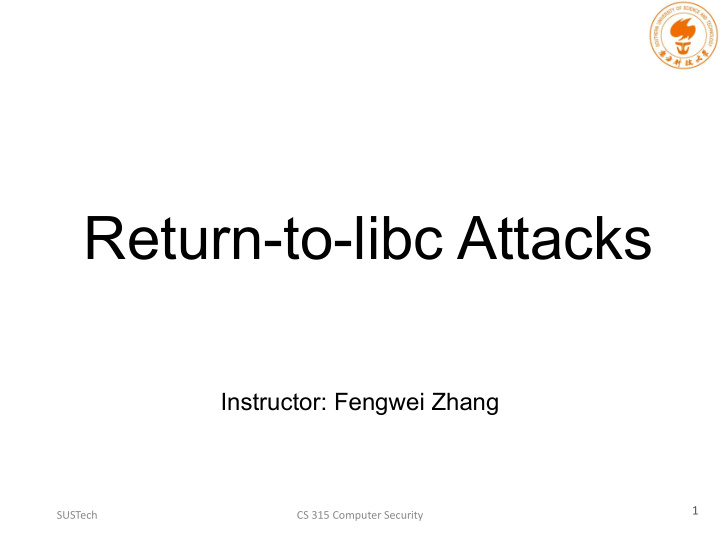 return to libc attacks