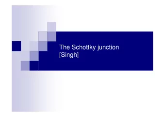 The Schottky junction  [Singh]  Ideal case, no surface states  Let consider n-silicon and a