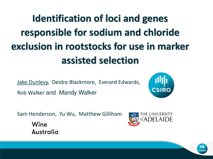 identification of loci and genes