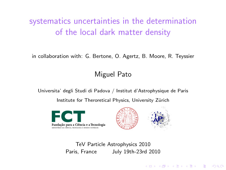 systematics uncertainties in the determination of the