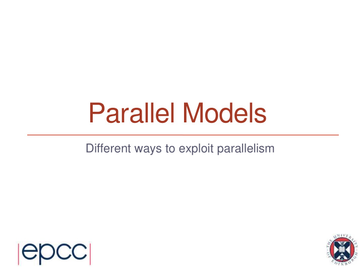 parallel models