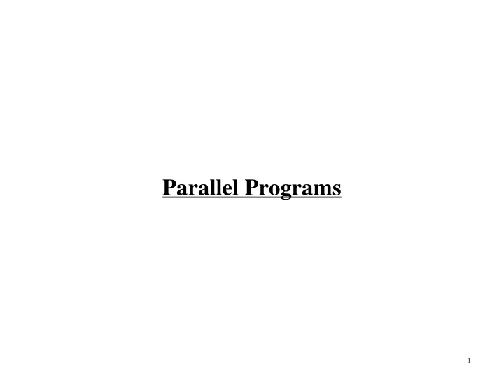parallel programs