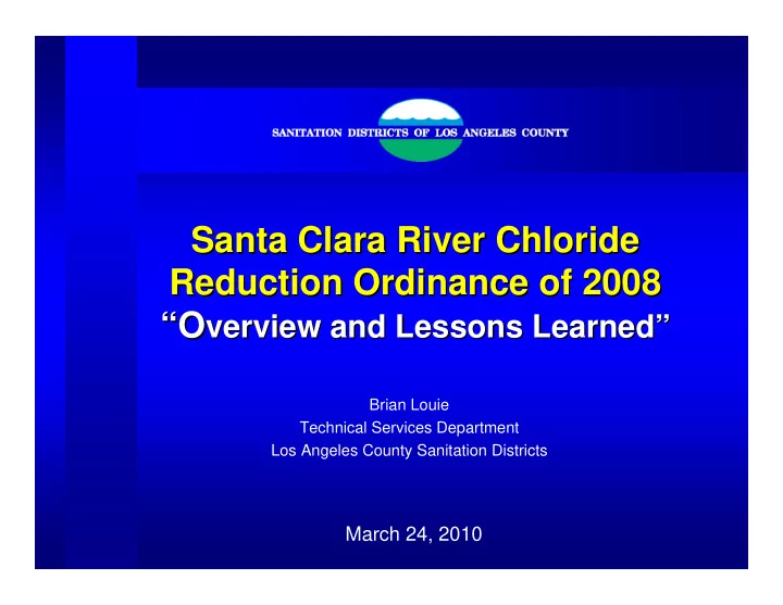 santa clara river chloride santa clara river chloride