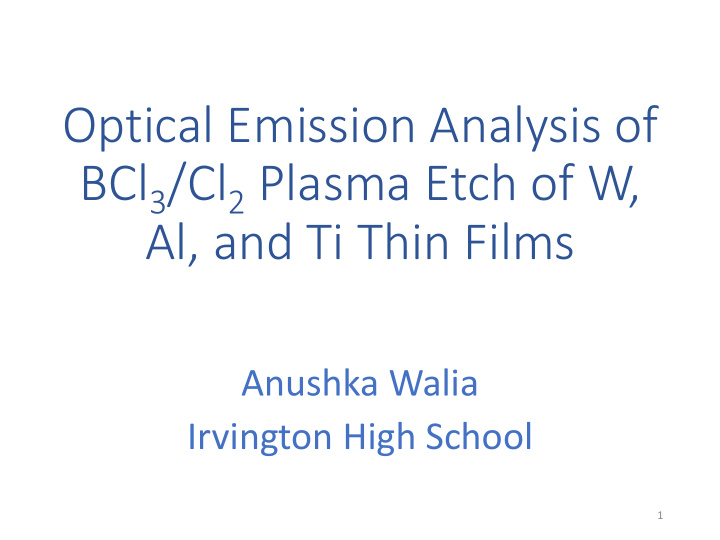 al and ti thin films