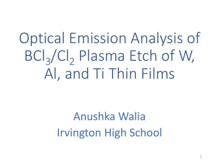 al and ti thin films