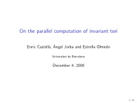 on the parallel computation of invariant tori