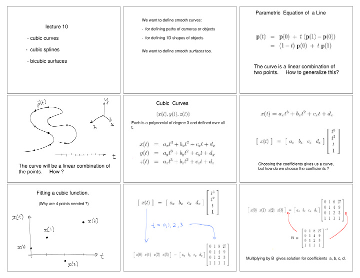 parametric equation of a line