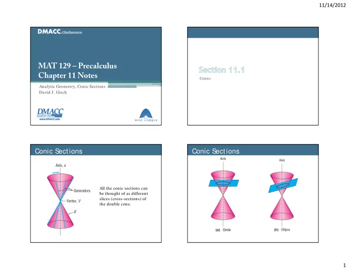 mat 129 precalculus chapter 11 notes