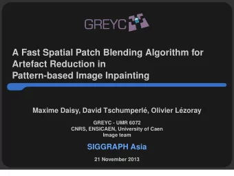 A Fast Spatial Patch Blending Algorithm for  Artefact Reduction in  Pattern-based Image Inpainting