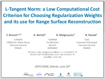 L-Tangent Norm: a Low Computational Cost  Criterion for Choosing Regularization Weights  and its