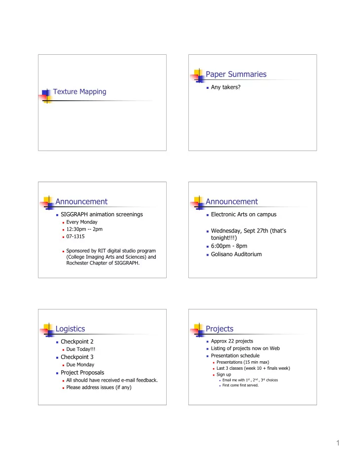 paper summaries