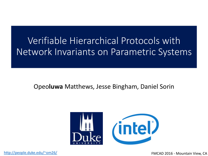 verifiable hierarchical protocols with network invariants
