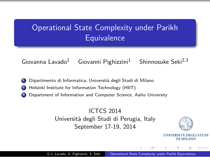 operational state complexity under parikh equivalence
