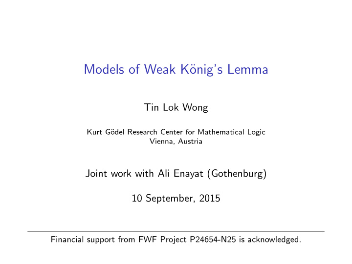 models of weak k onig s lemma