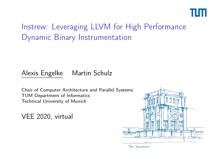 instrew leveraging llvm for high performance dynamic