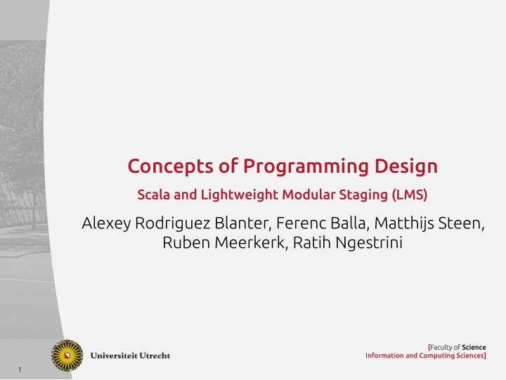 concepts of programming design
