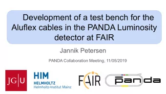 Development of a test bench for the  Aluflex cables in the PANDA Luminosity  detector at FAIR