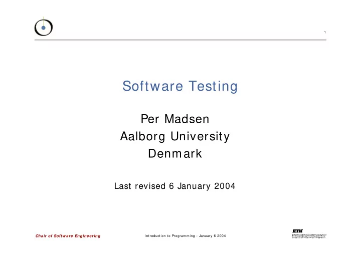 software testing