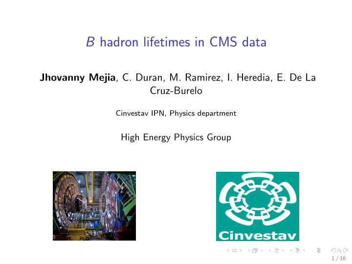 b hadron lifetimes in cms data