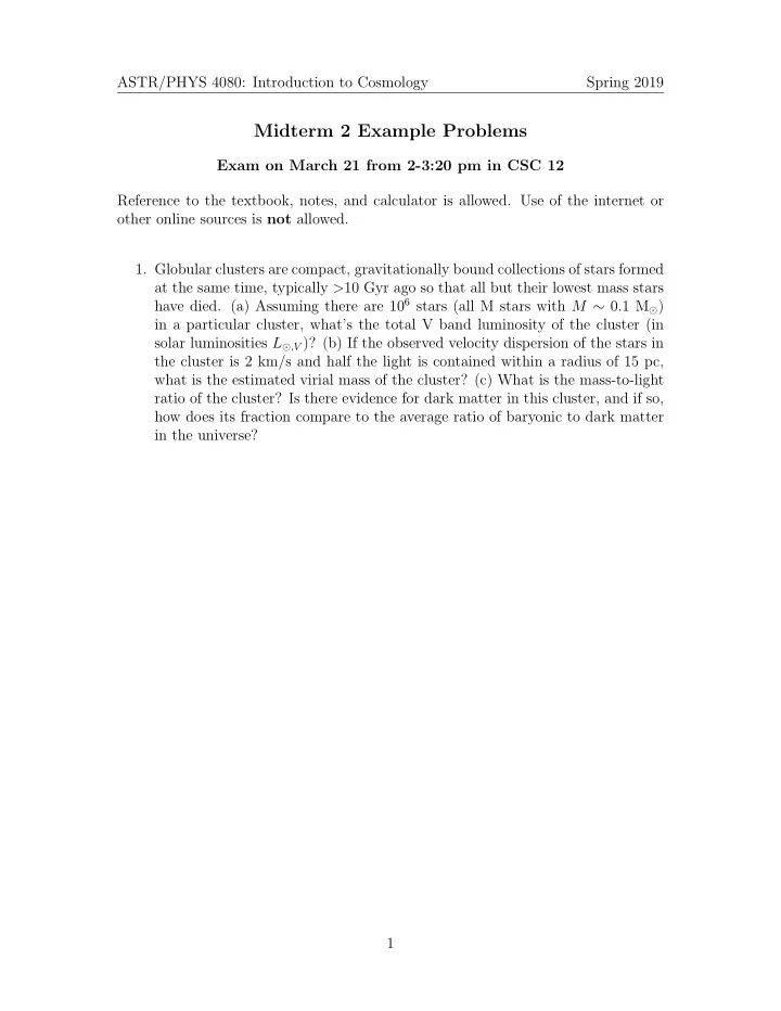 midterm 2 example problems