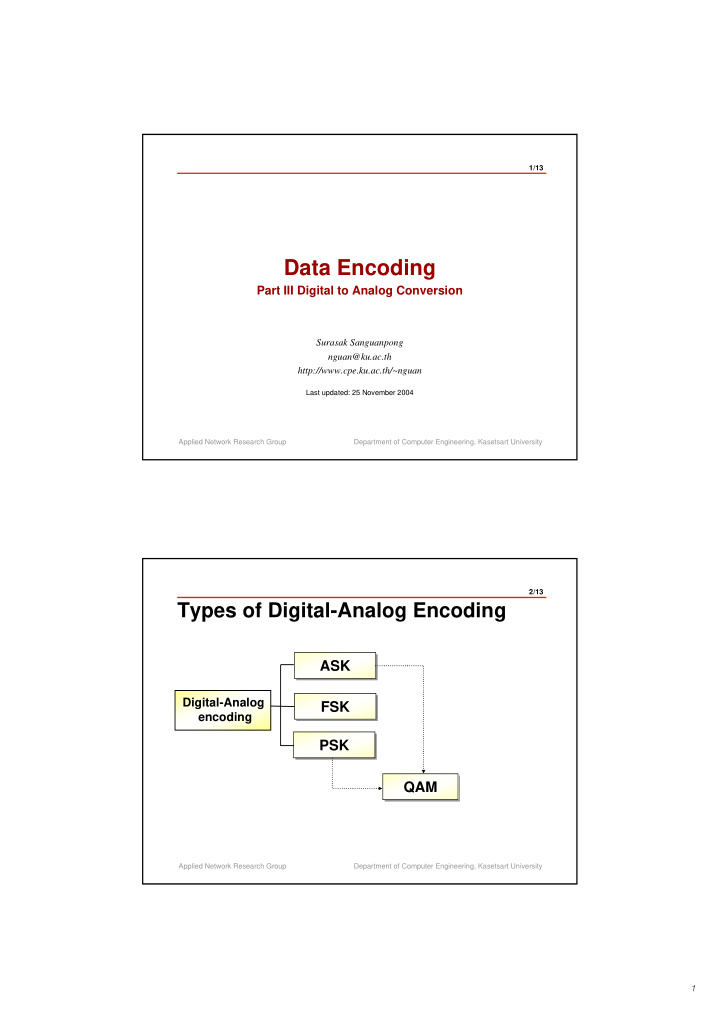 data encoding