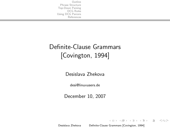 definite clause grammars covington 1994