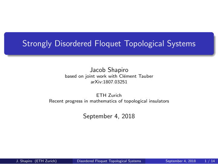 strongly disordered floquet topological systems