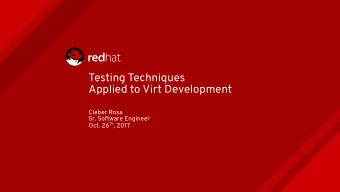 T  e  s  t  i  n  g  T  e  c  h  n  i  q  u  e  s  A  p  p  l  i  e  d  t  o  V  i  r  t  D  e  v