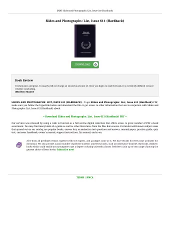 Slides and Photographs: List, Issue 611 (Hardback)  Slides and Photographs: List, Issue 611