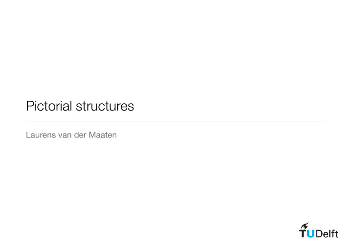 pictorial structures