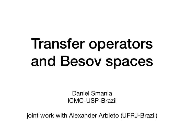 transfer operators and besov spaces