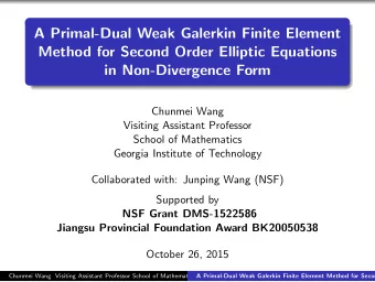 A Primal-Dual Weak Galerkin Finite Element  Method for Second Order Elliptic Equations  in