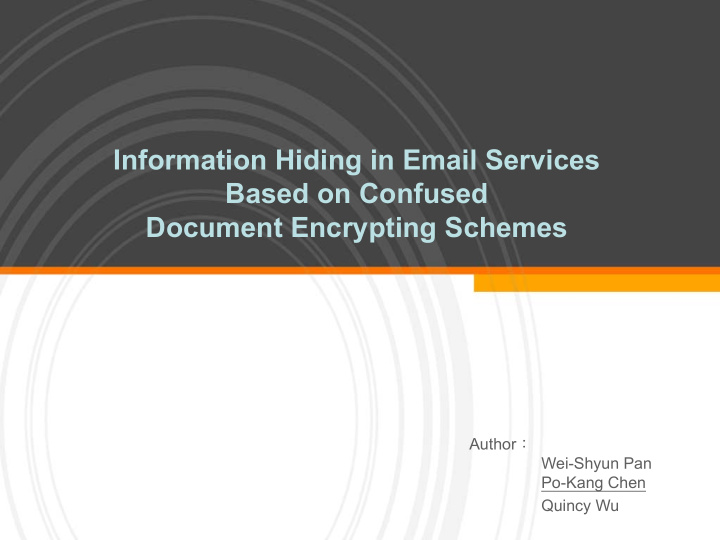information hiding in email services based on confused