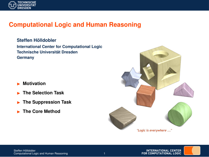 computational logic and human reasoning