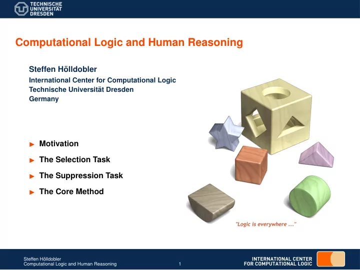 computational logic and human reasoning