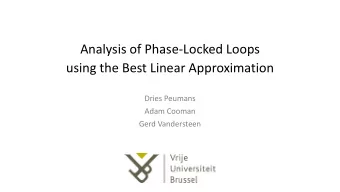 using the Best Linear Approximation  Dries Peumans  Adam Cooman  Gerd Vandersteen  Nonlinear
