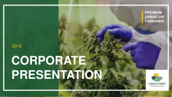 CORPORATE  PRESENTATION  Corporate Presentation 2019  DISCLAIMER  Not for Distribution; No Offering