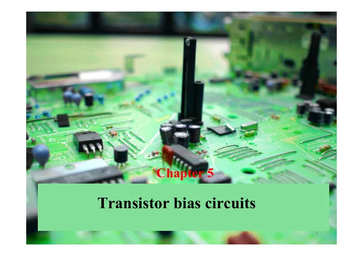 transistor bias circuits