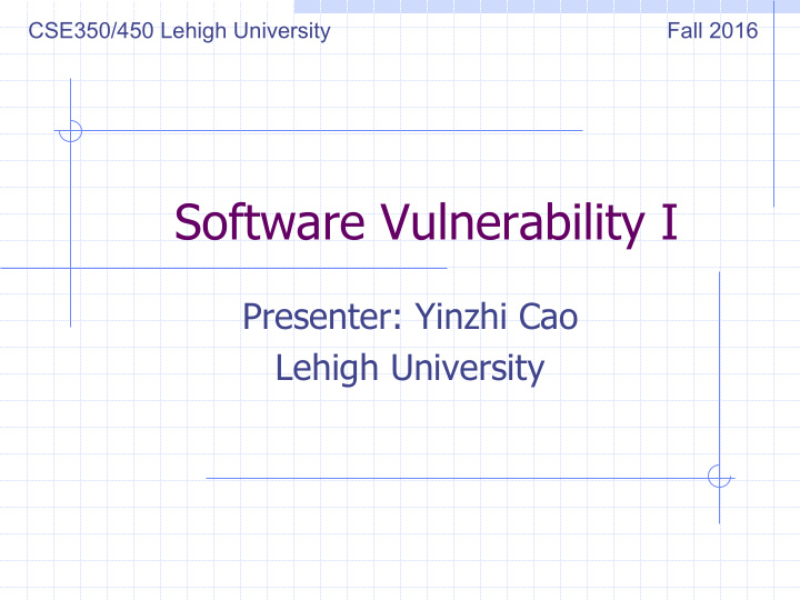 software vulnerability i