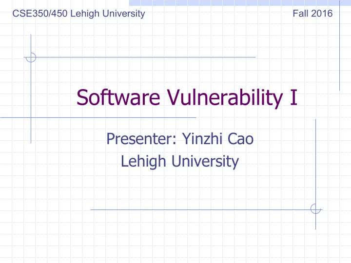 software vulnerability i