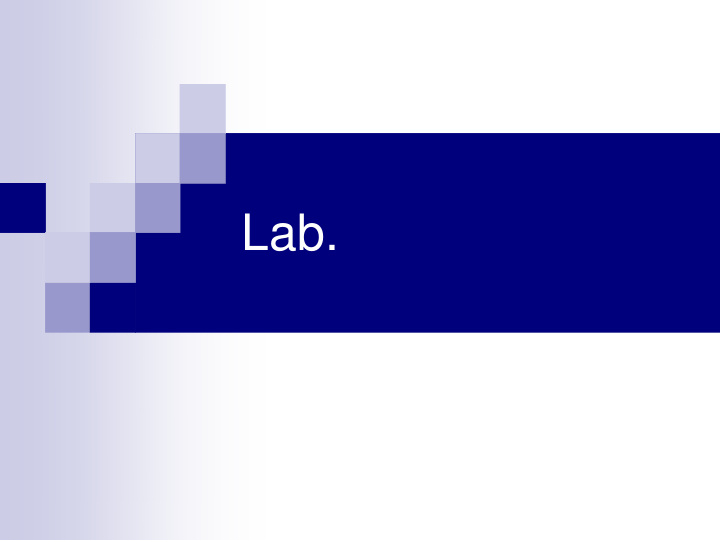 lab objectives and tools